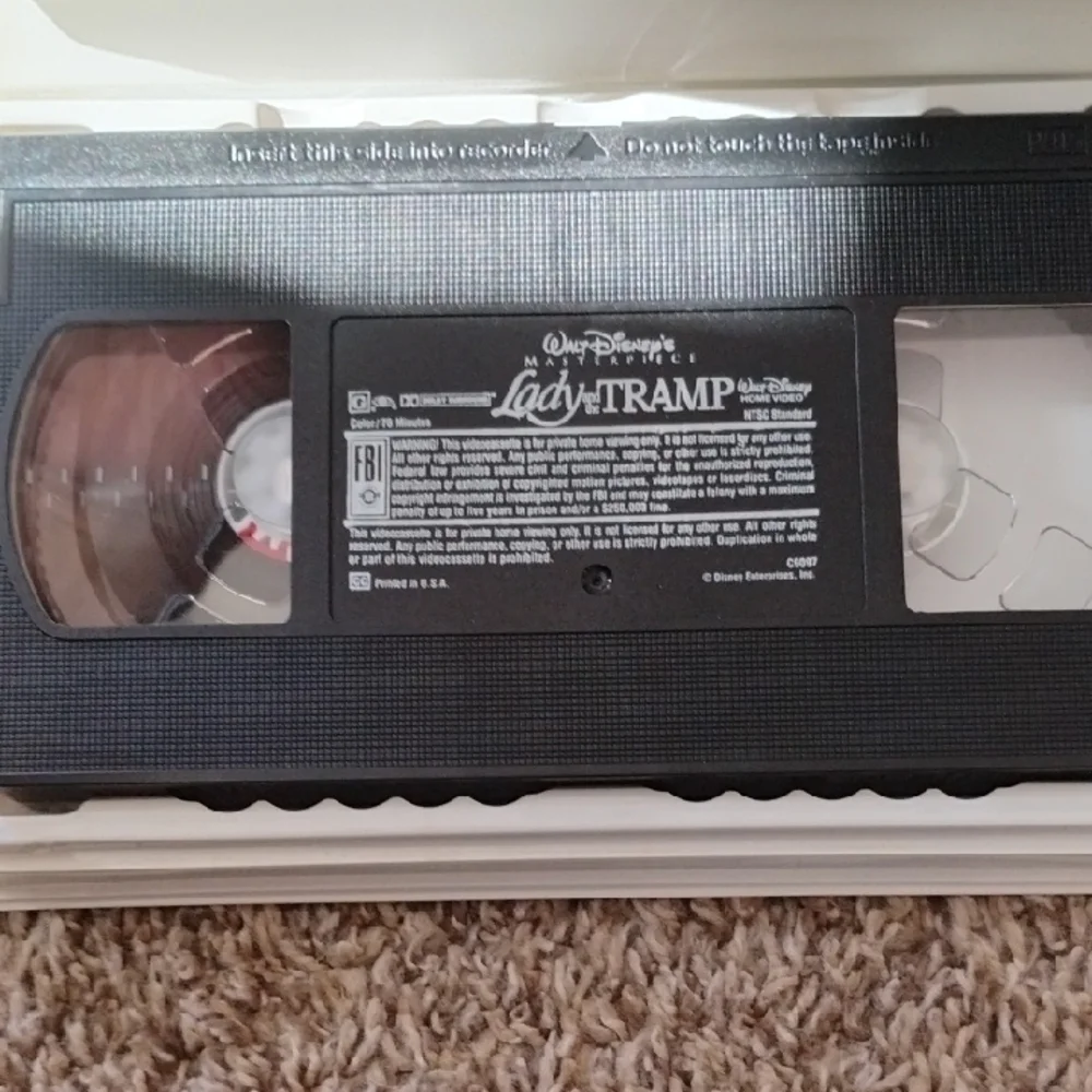 Disney Lady and the Tramp Blue and Yellow VHS